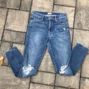 Mother Denim The Vamp Fray High Rise Crazy Like a Fox Jeans Size 26